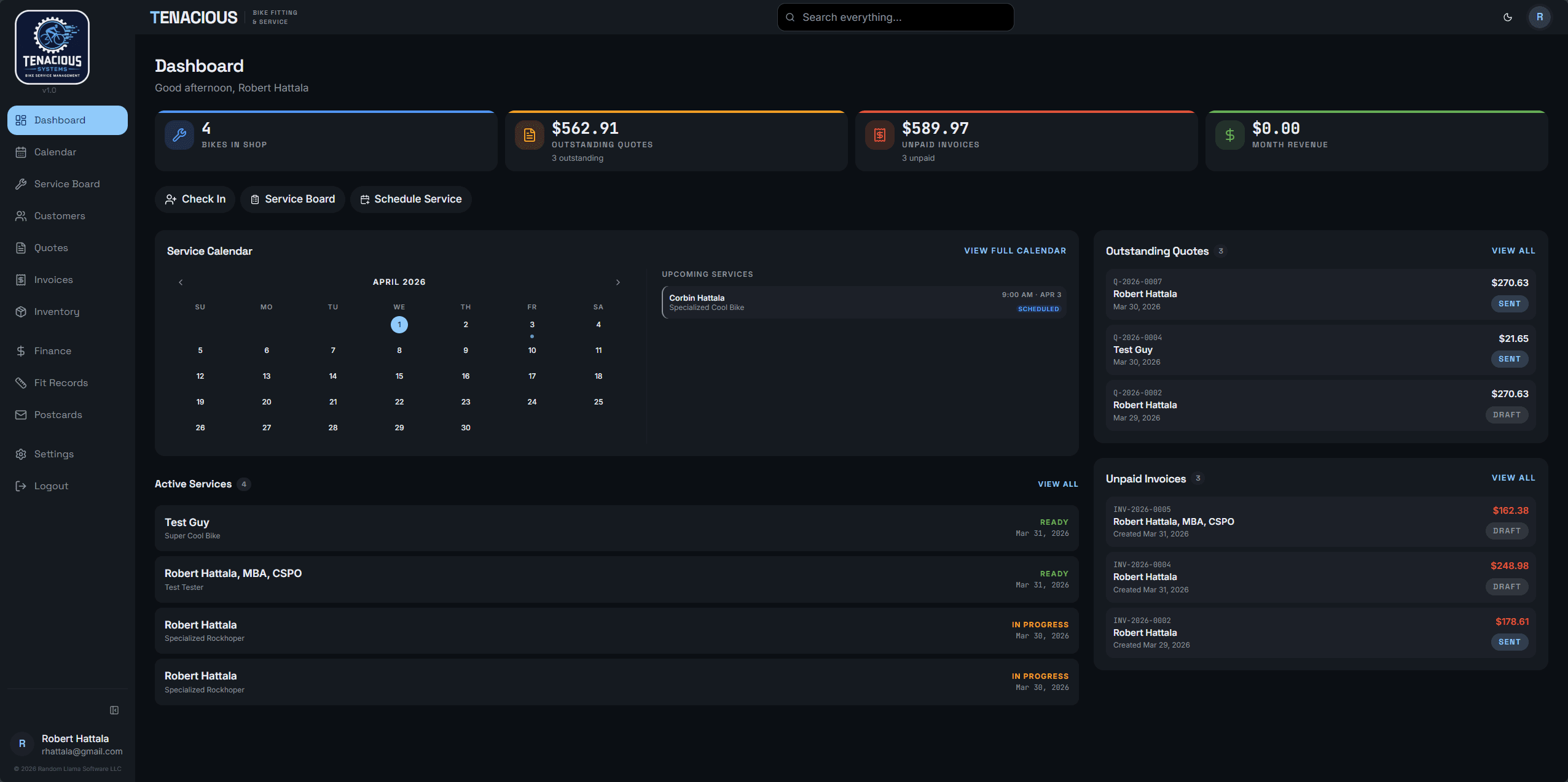 Tenacious Systems screenshot